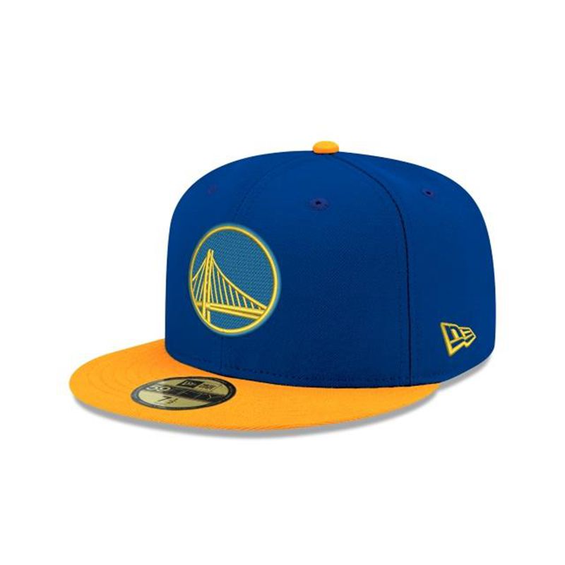 NBA Golden State Warriors Two Tone 59Fifty Fitted (VMV8616) - Blue New Era Caps